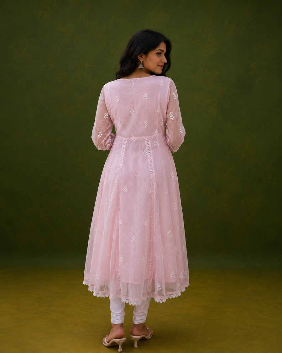 Rooh Anarkali With Elegant Lace Detailing & A Soft Stitched Lining