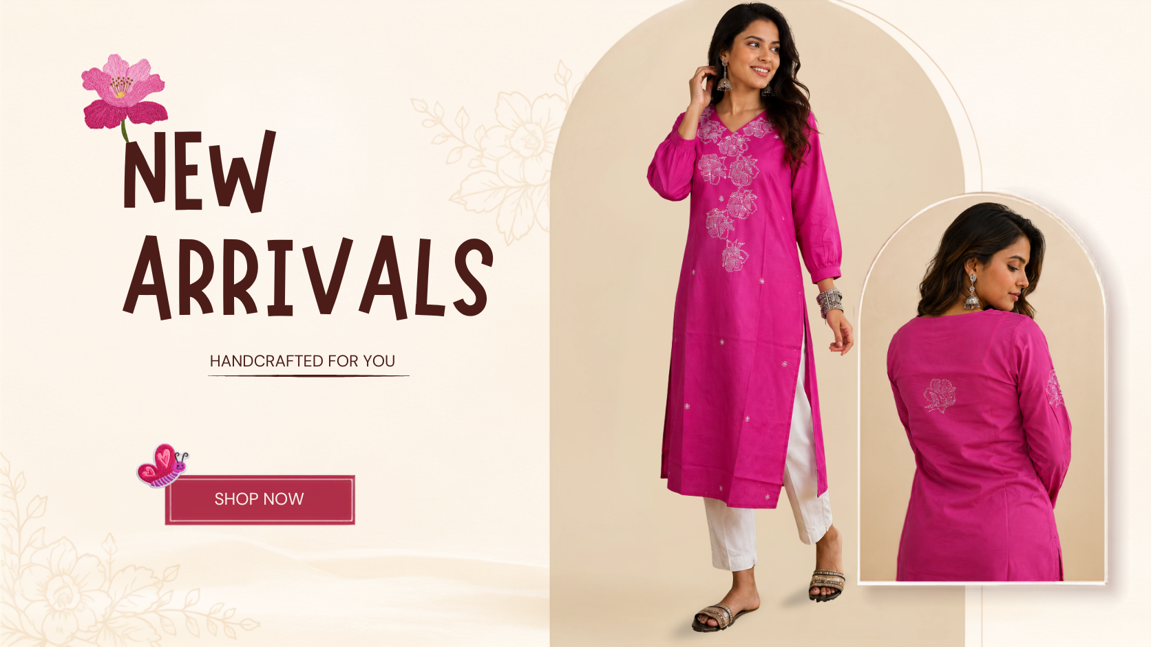 Route Crafts new arrivals - handcrafted chikankari